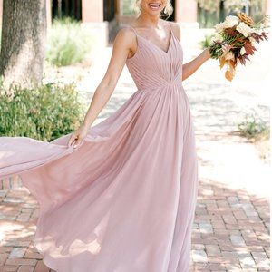 Revelry Penelope Chiffon Dress - Blushing Bride - Size 8